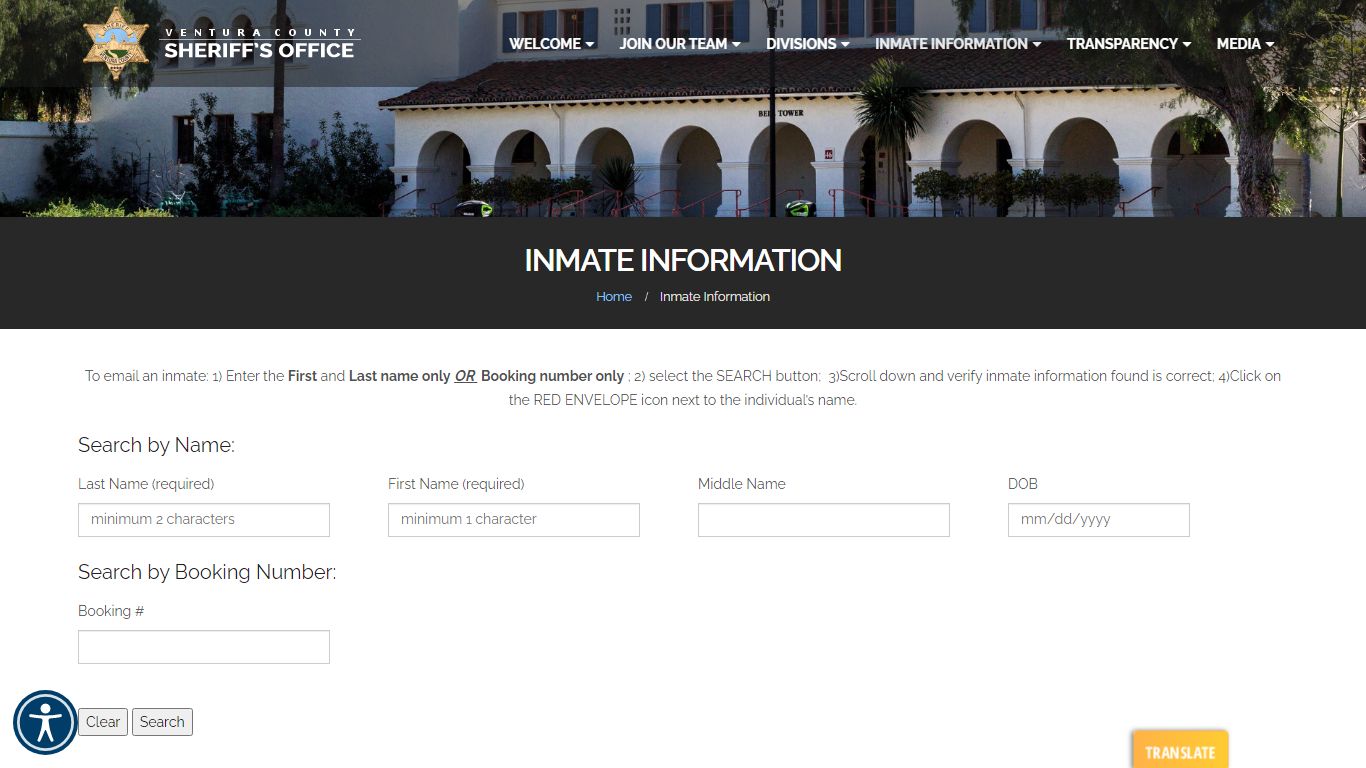 Inmate Information - Ventura County Sheriff's Office